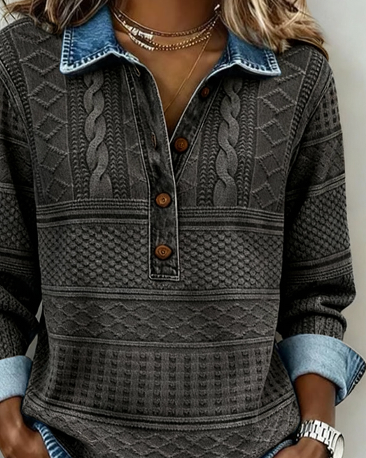 Olivia – Chaqueta con Cuello y Cierre de Botones