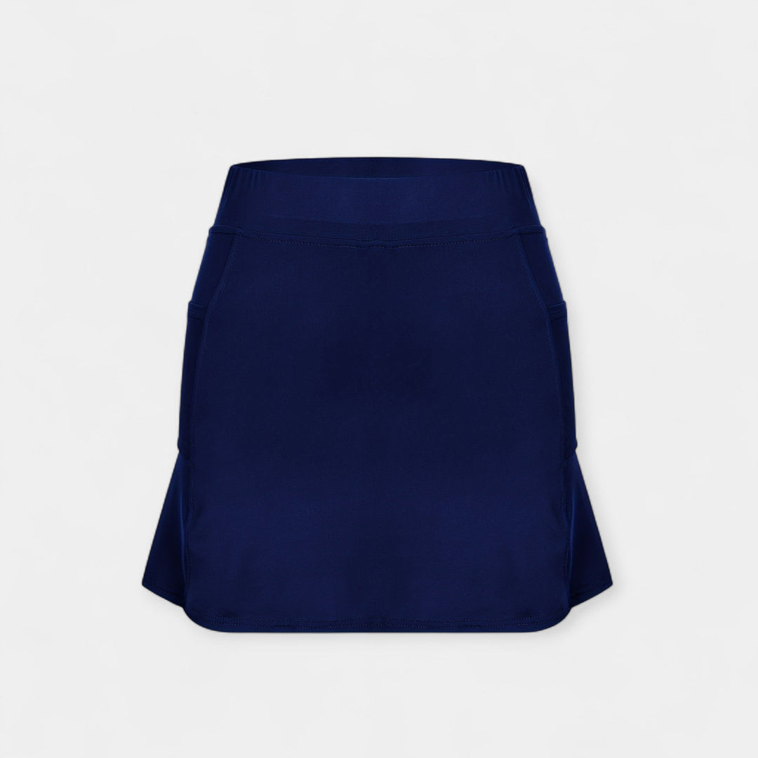 High-waisted shorts with skirt