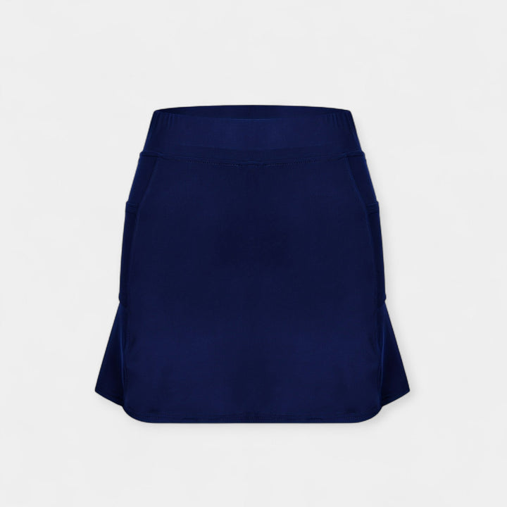 High-waisted shorts with skirt