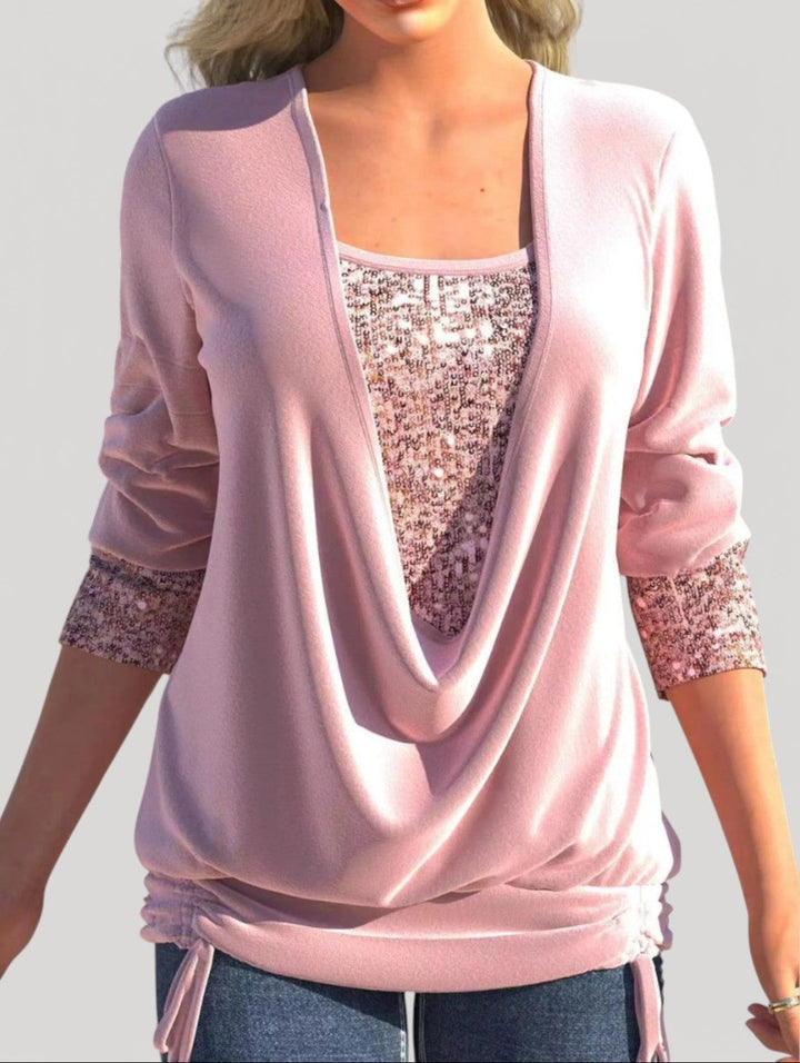 PHYLLIS – TOP DRAPEADO ELEGANTE