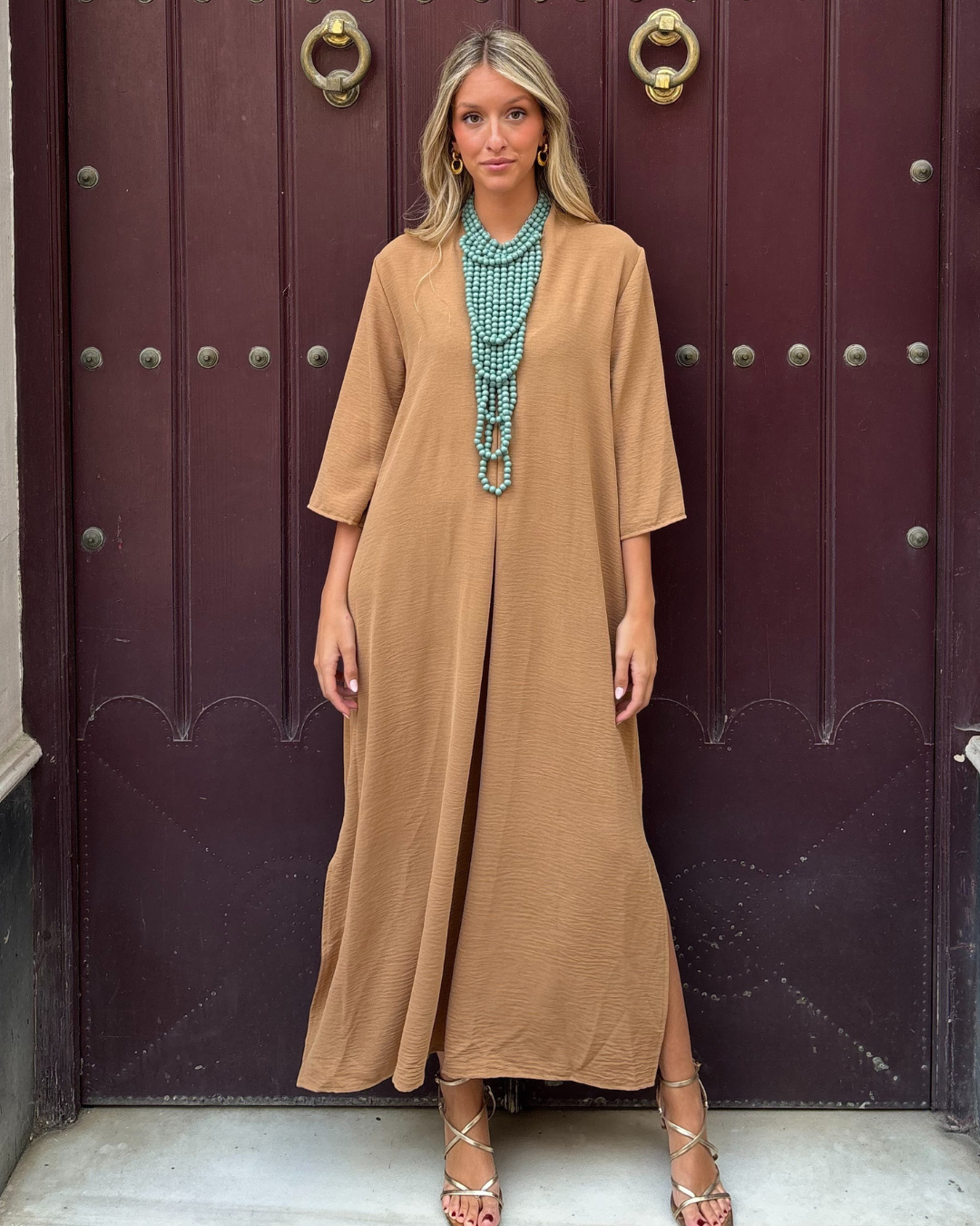 Vestido Laura camel