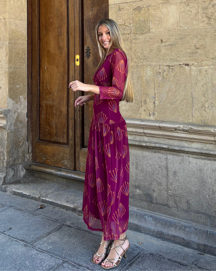 Vestido Cortona buganvilla