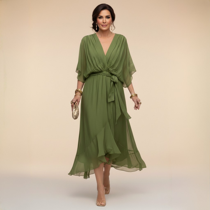 Sarah | Vestido Chiffon Escote en V