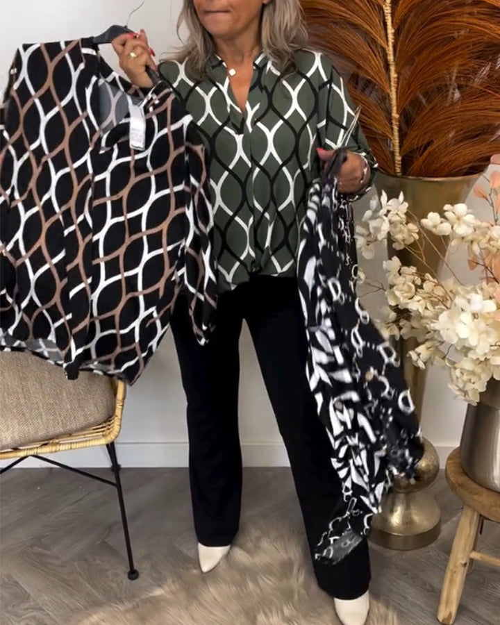 Janny™ | Casual Long-Sleeve Blouse with Elegant Pattern