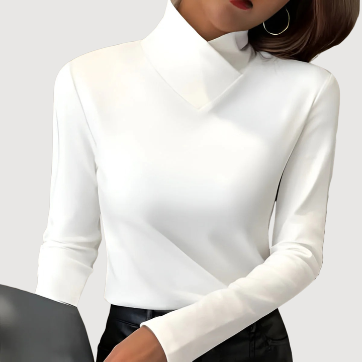 MIRAH – ELEGANT COLLARED TOP