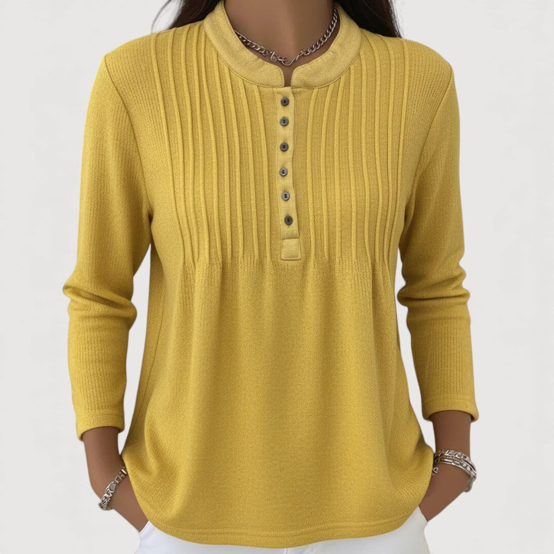 ELODIA – KNITTED BUTTONED TOP