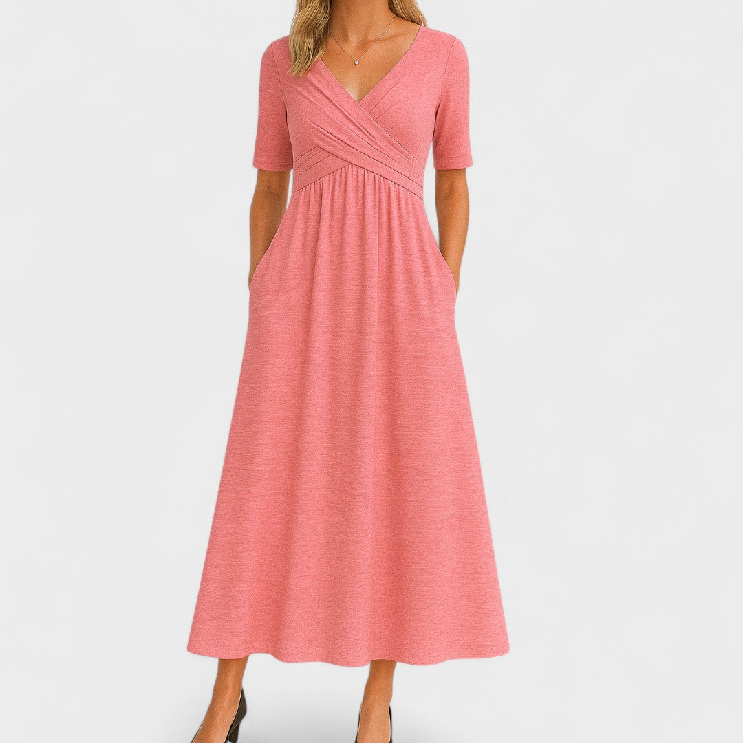 Eleanor | Vestido Midi Elegante con Bolsillos