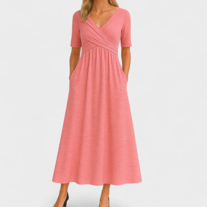 Eleanor | Vestido Midi Elegante con Bolsillos