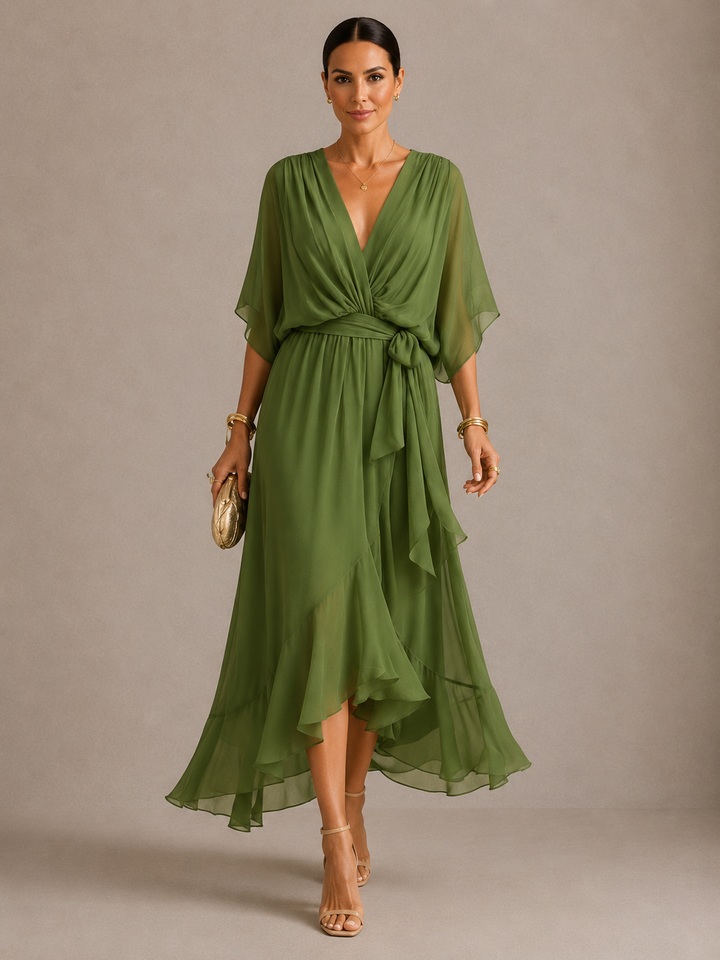 Sarah | Vestido Chiffon Escote en V