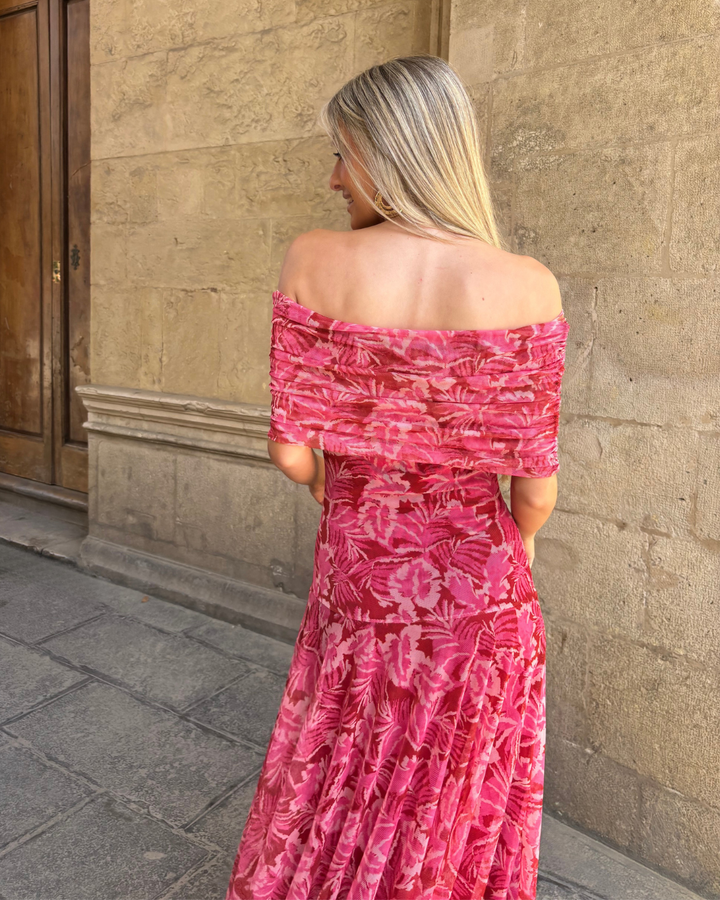 Vestido Sorano rosa *PREVENTA- EN FABRICACIÓN, SE ENTREGA EN SEMANA 6 DE ABRIL*