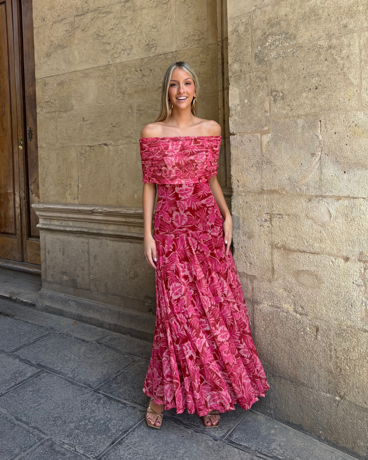 Vestido Sorano rosa *PREVENTA- EN FABRICACIÓN, SE ENTREGA EN SEMANA 6 DE ABRIL*