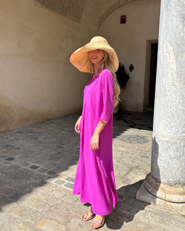Vestido Laura buganvilla