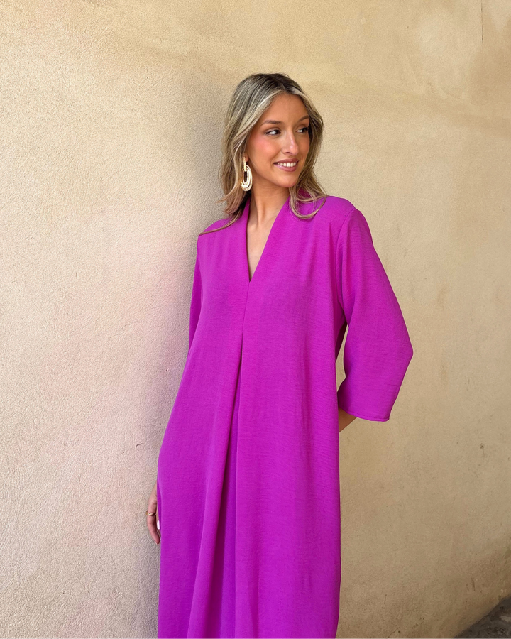 Vestido Laura buganvilla