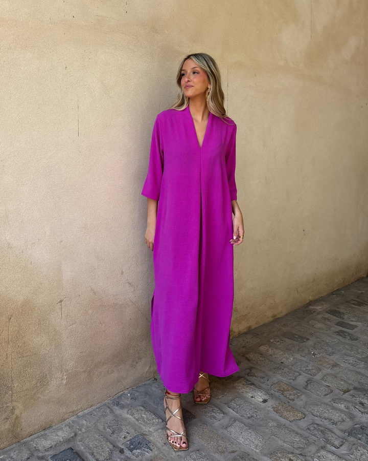 Vestido Laura buganvilla