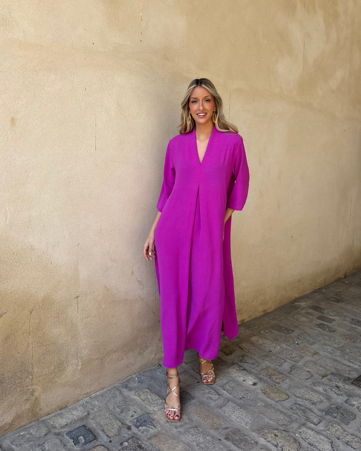Vestido Laura buganvilla