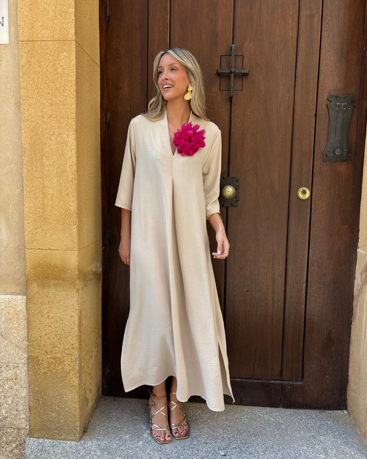 Vestido Laura beige