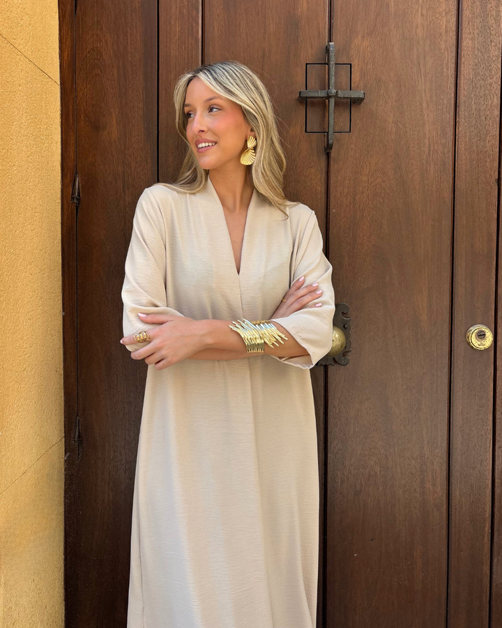 Vestido Laura beige