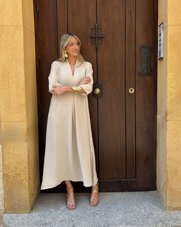 Vestido Laura beige