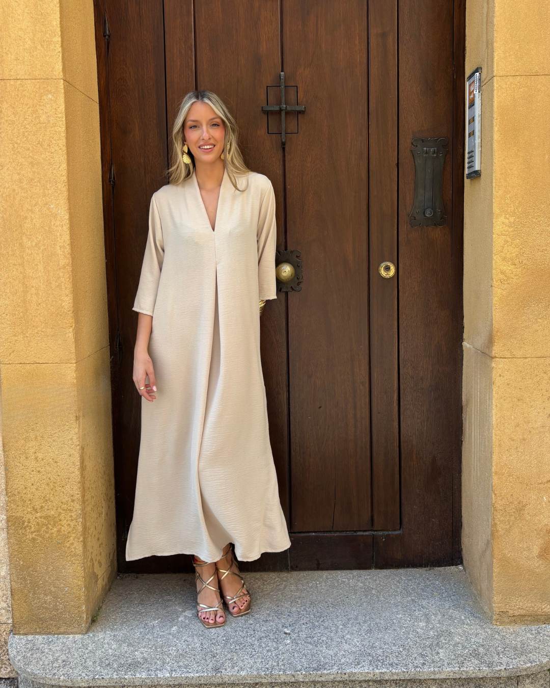 Vestido Laura beige