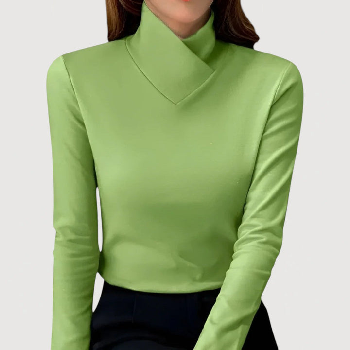 MIRAH – ELEGANT COLLARED TOP