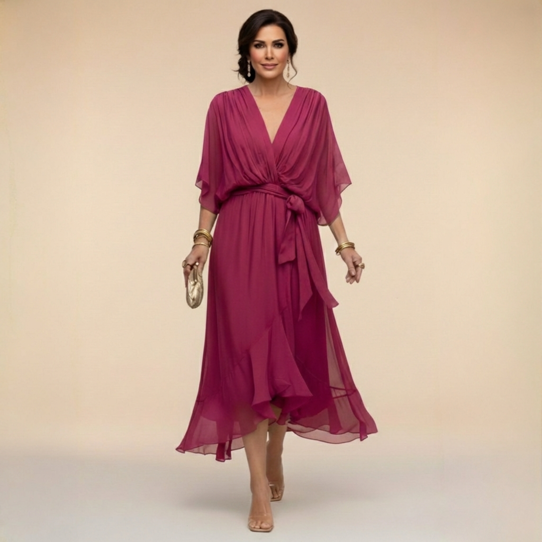 Sarah | Vestido Chiffon Escote en V