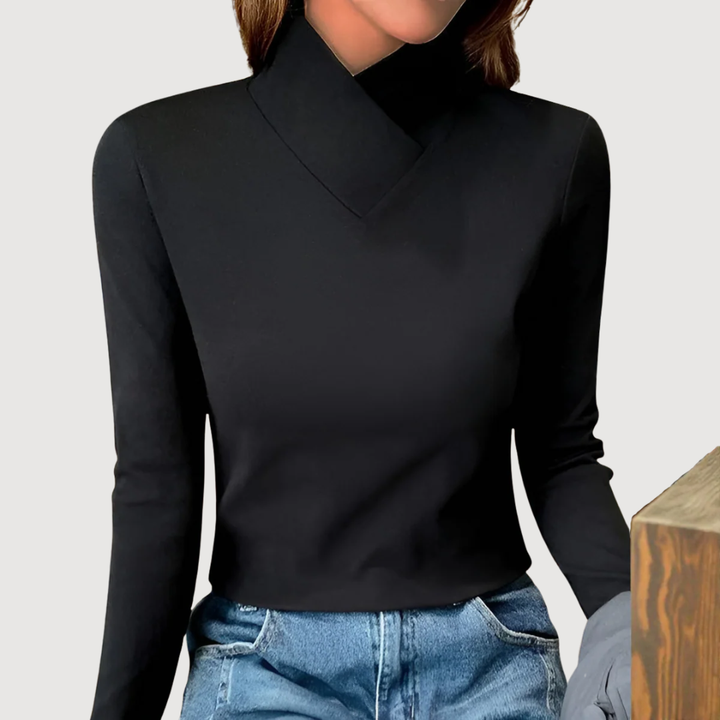 MIRAH – ELEGANT COLLARED TOP