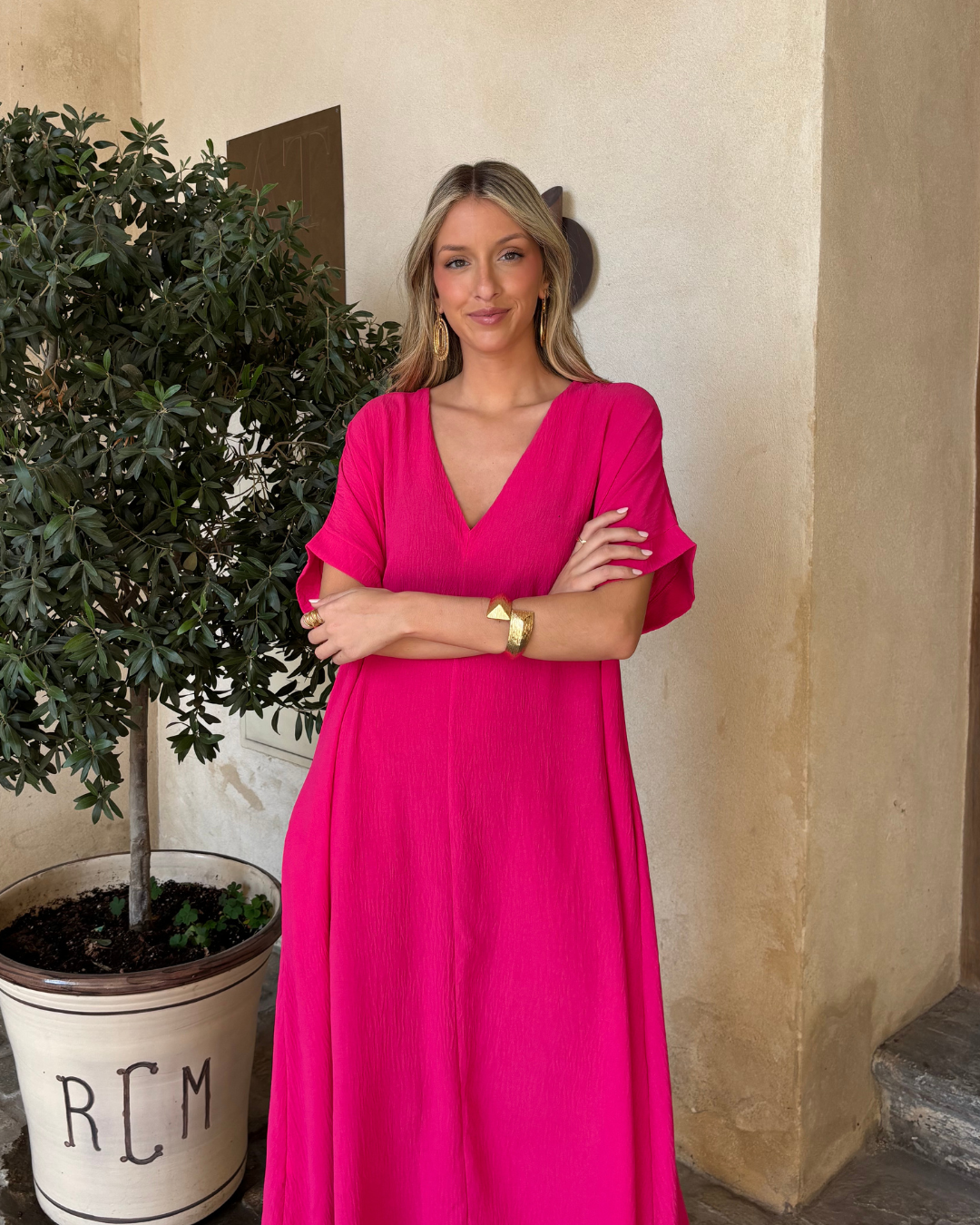 Vestido Telma rosa
