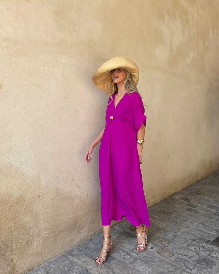 Vestido Telma buganvilla