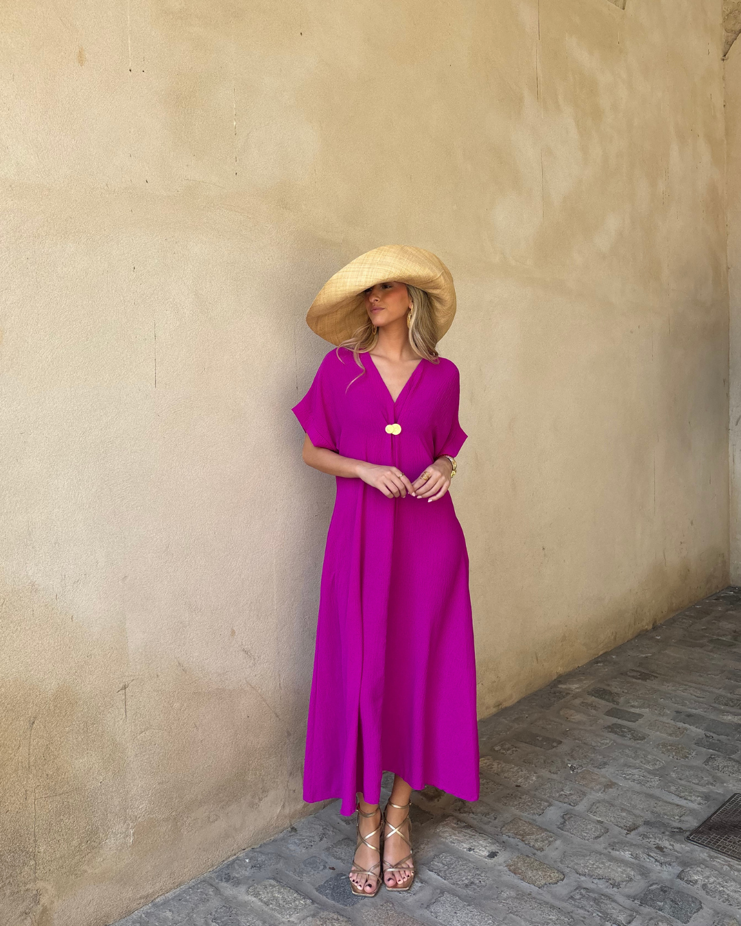 Vestido Telma buganvilla