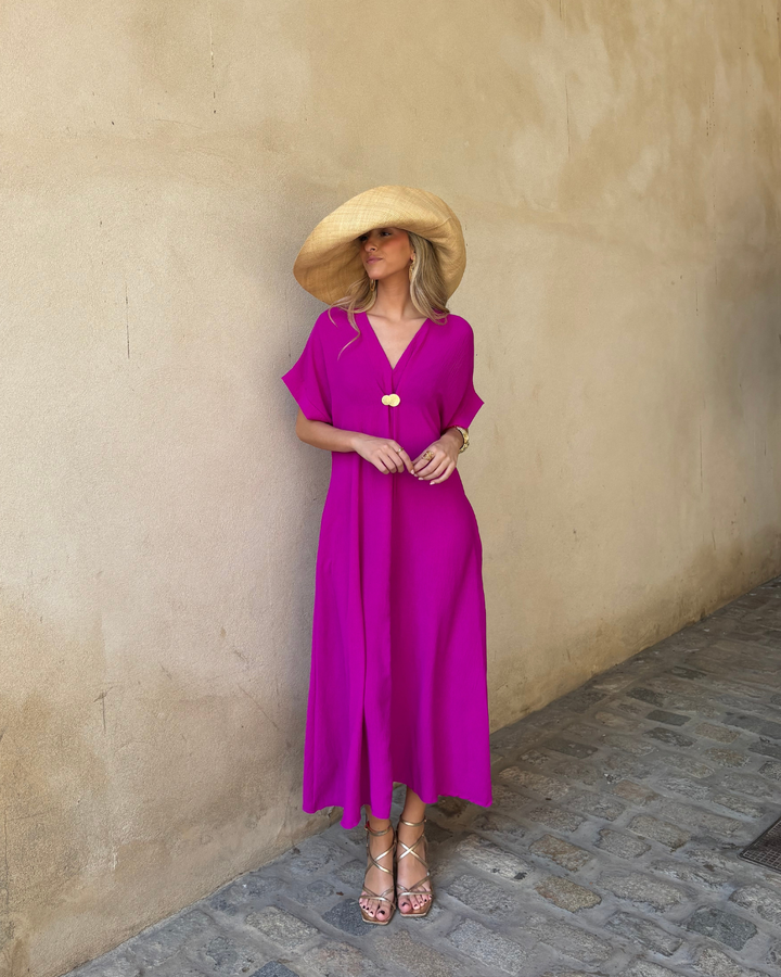 Vestido Telma buganvilla