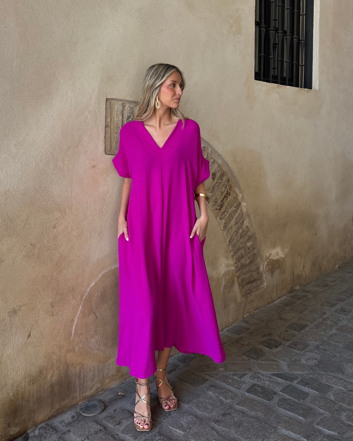 Vestido Telma buganvilla