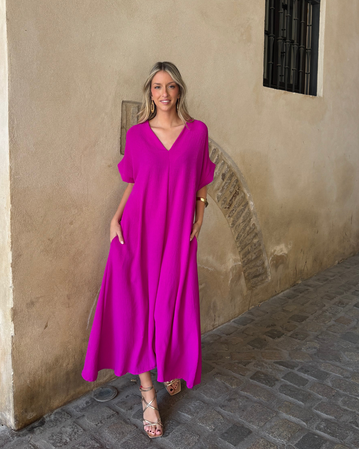 Vestido Telma buganvilla