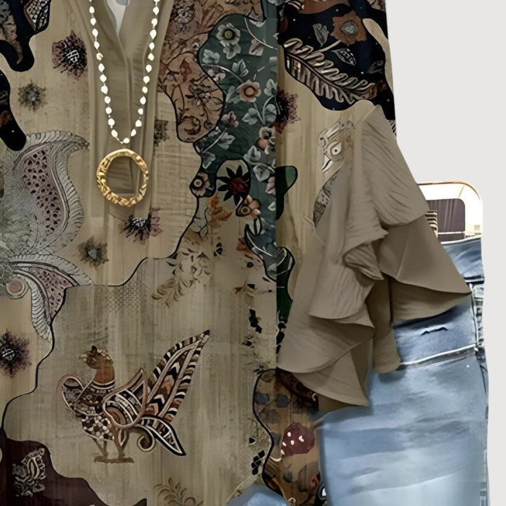 ALIANE – RUFFLED BOHO BLOUSE