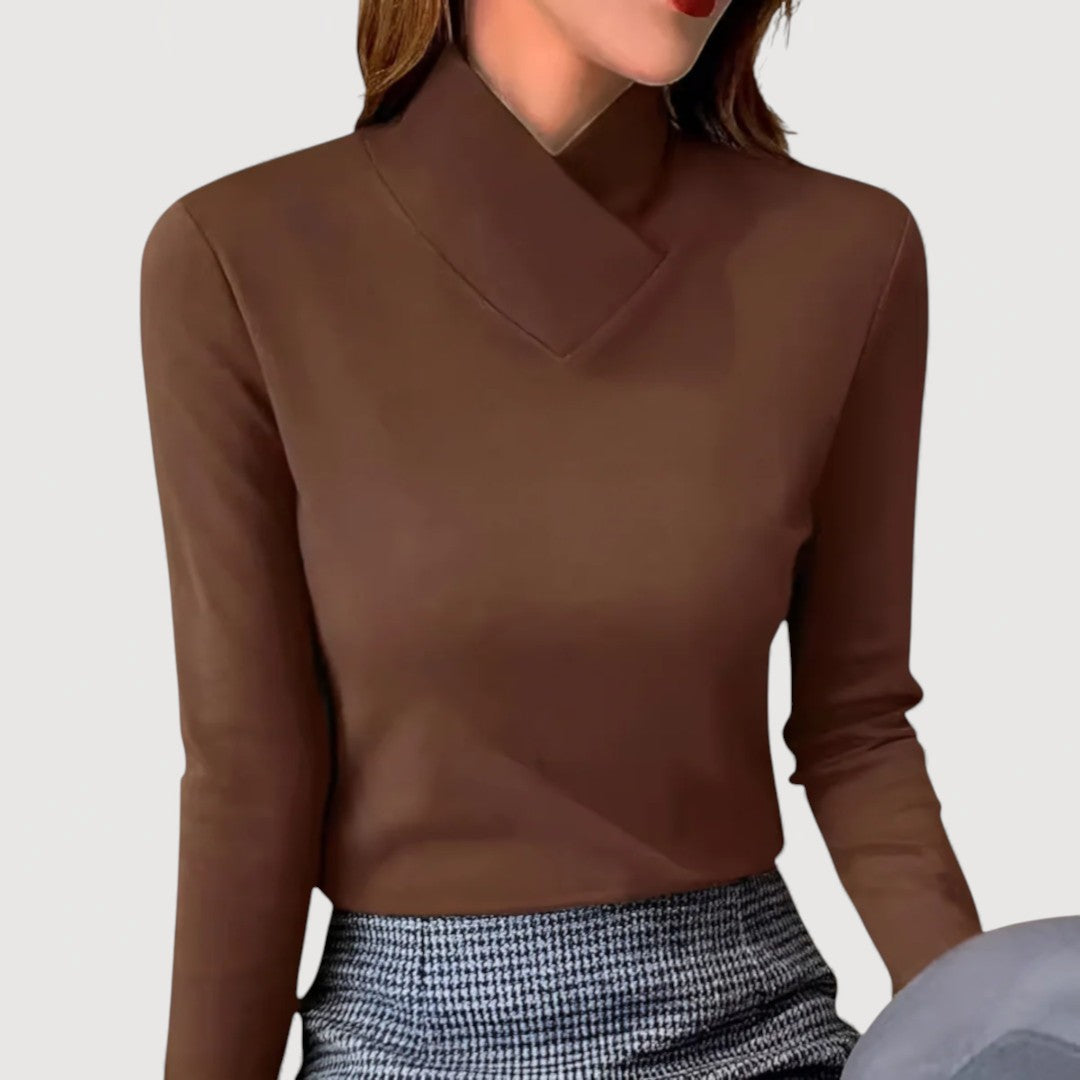 MIRAH – ELEGANT COLLARED TOP