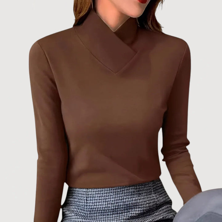 MIRAH – ELEGANT COLLARED TOP