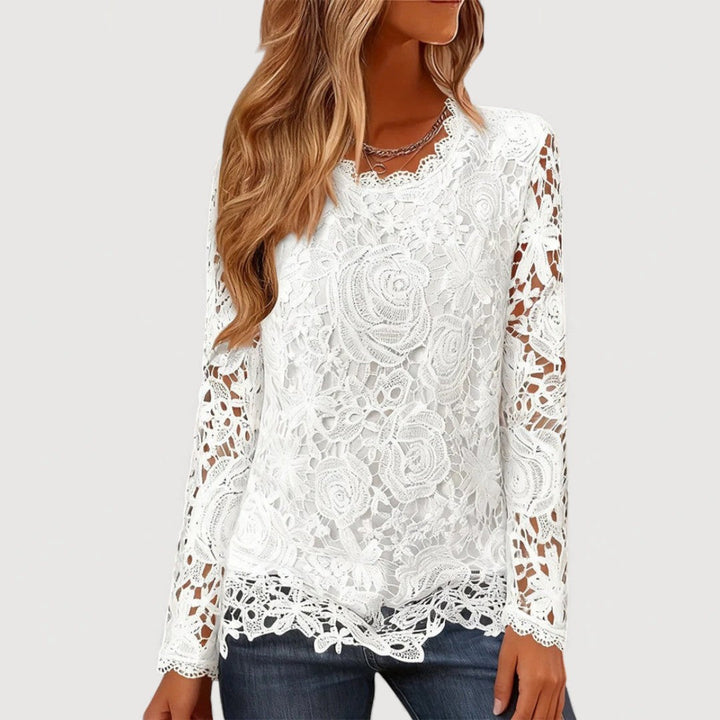 AMELISE – TOP WITH LACE DETAILS