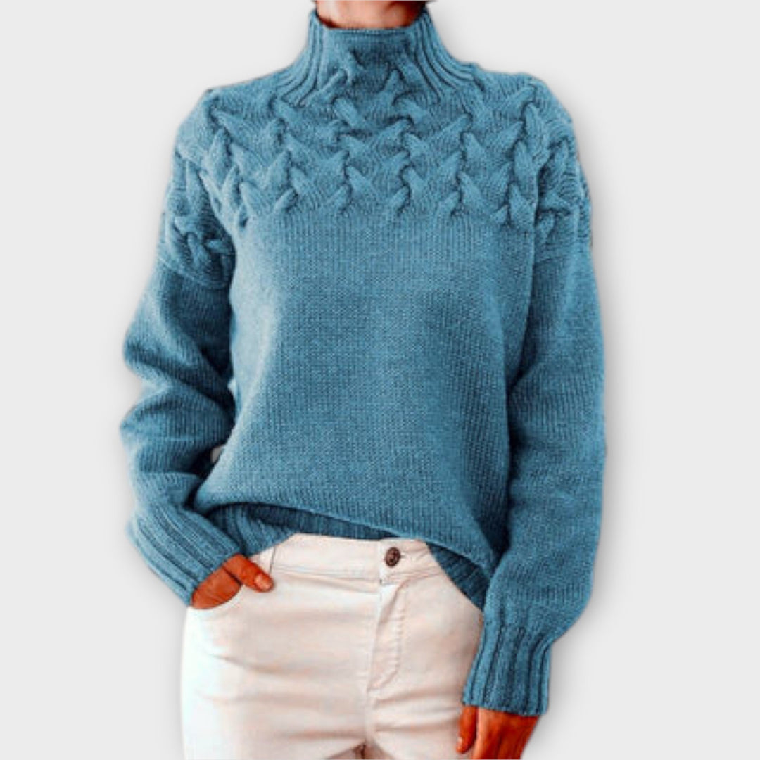 Eva | Women's Sweater with Braided Detail