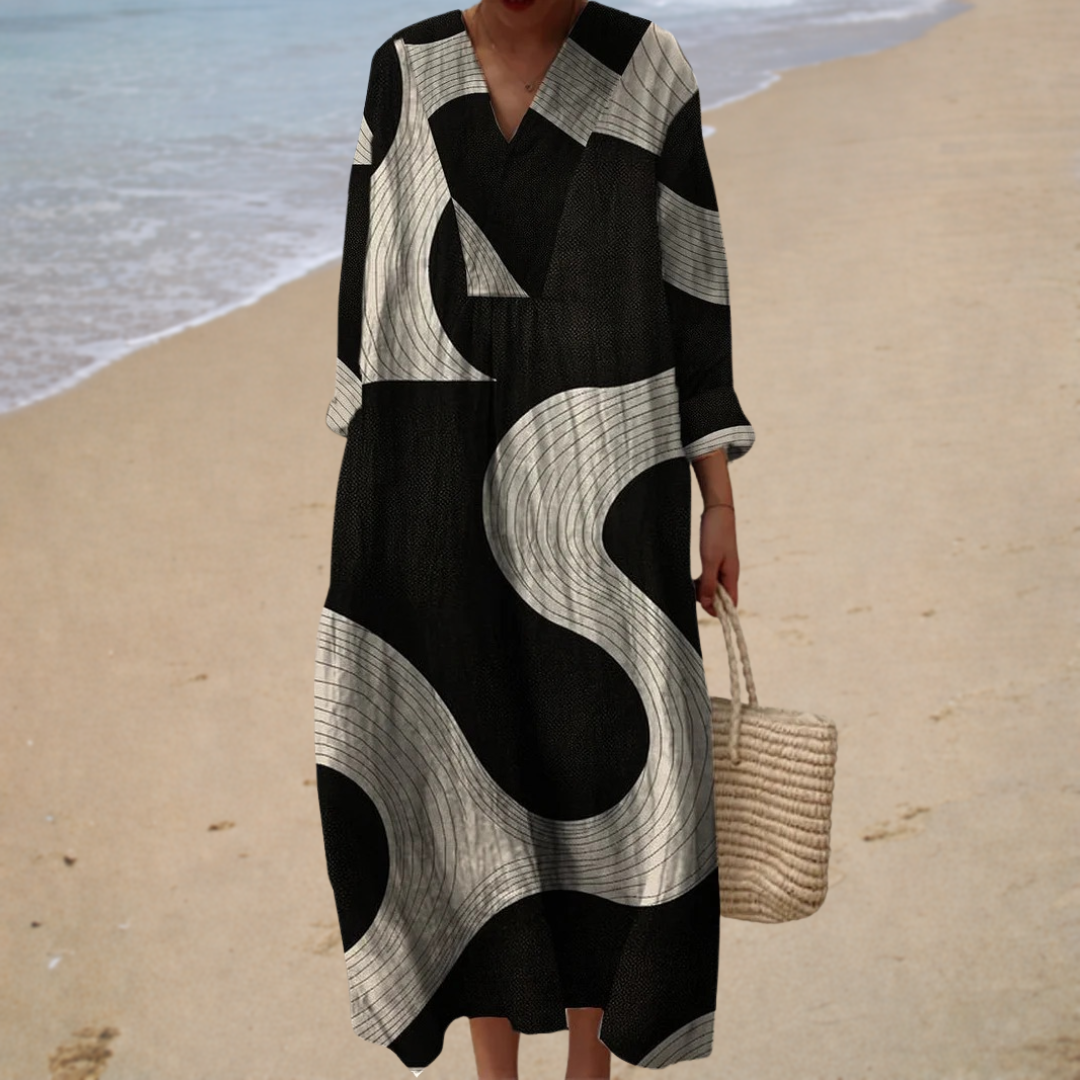 Vestido de Verano Estampado que Realza