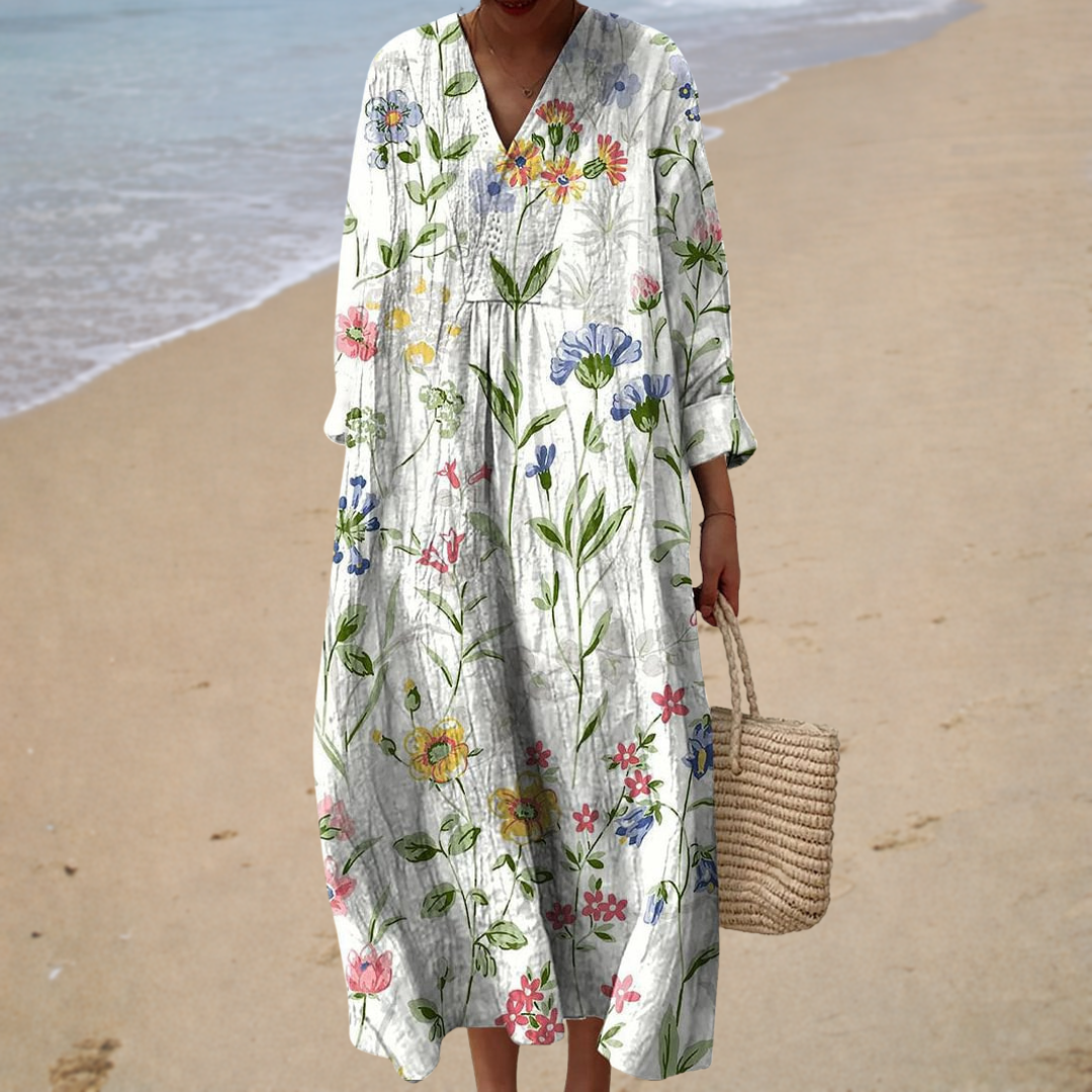 Vestido de Verano Estampado que Realza