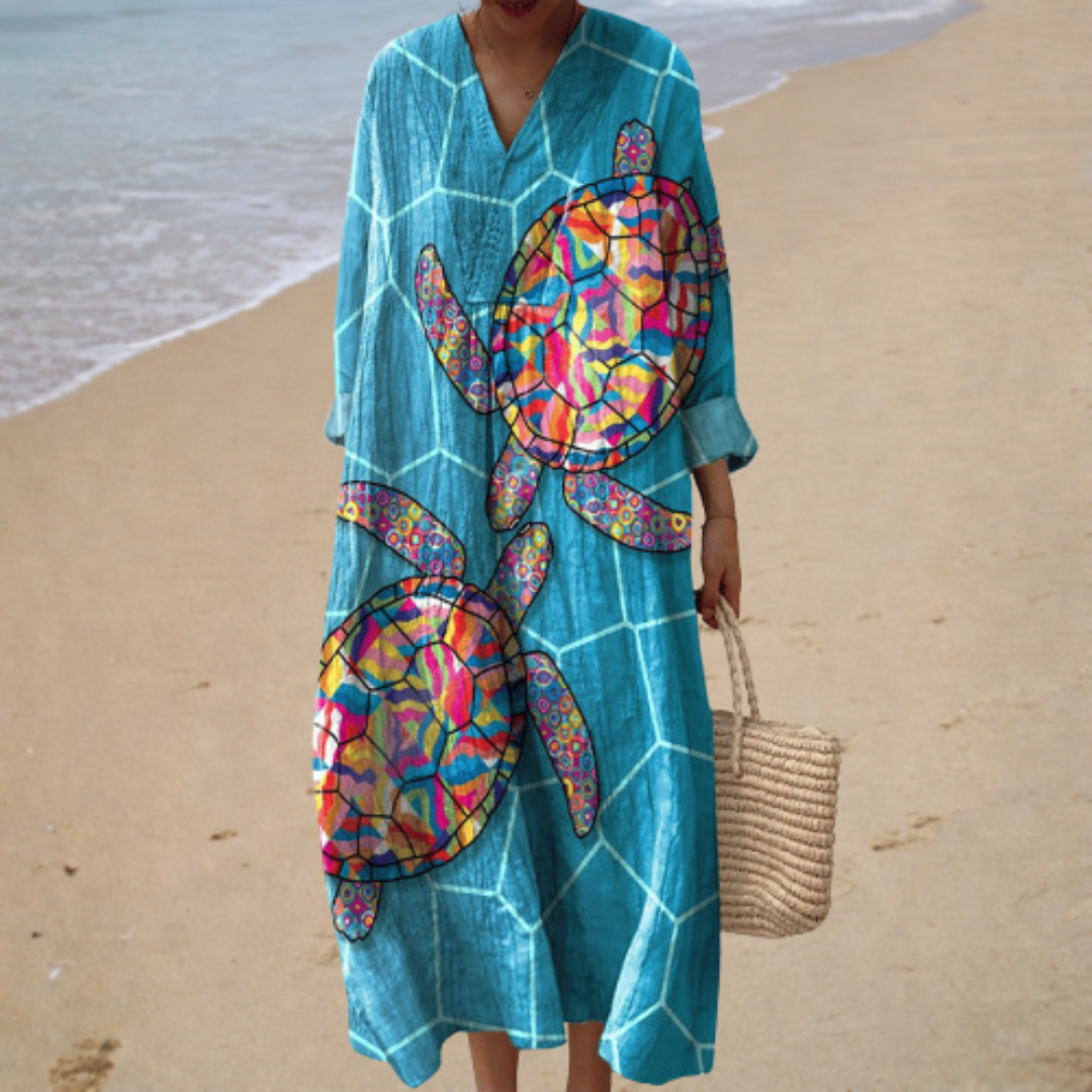 Vestido de Verano Estampado que Realza