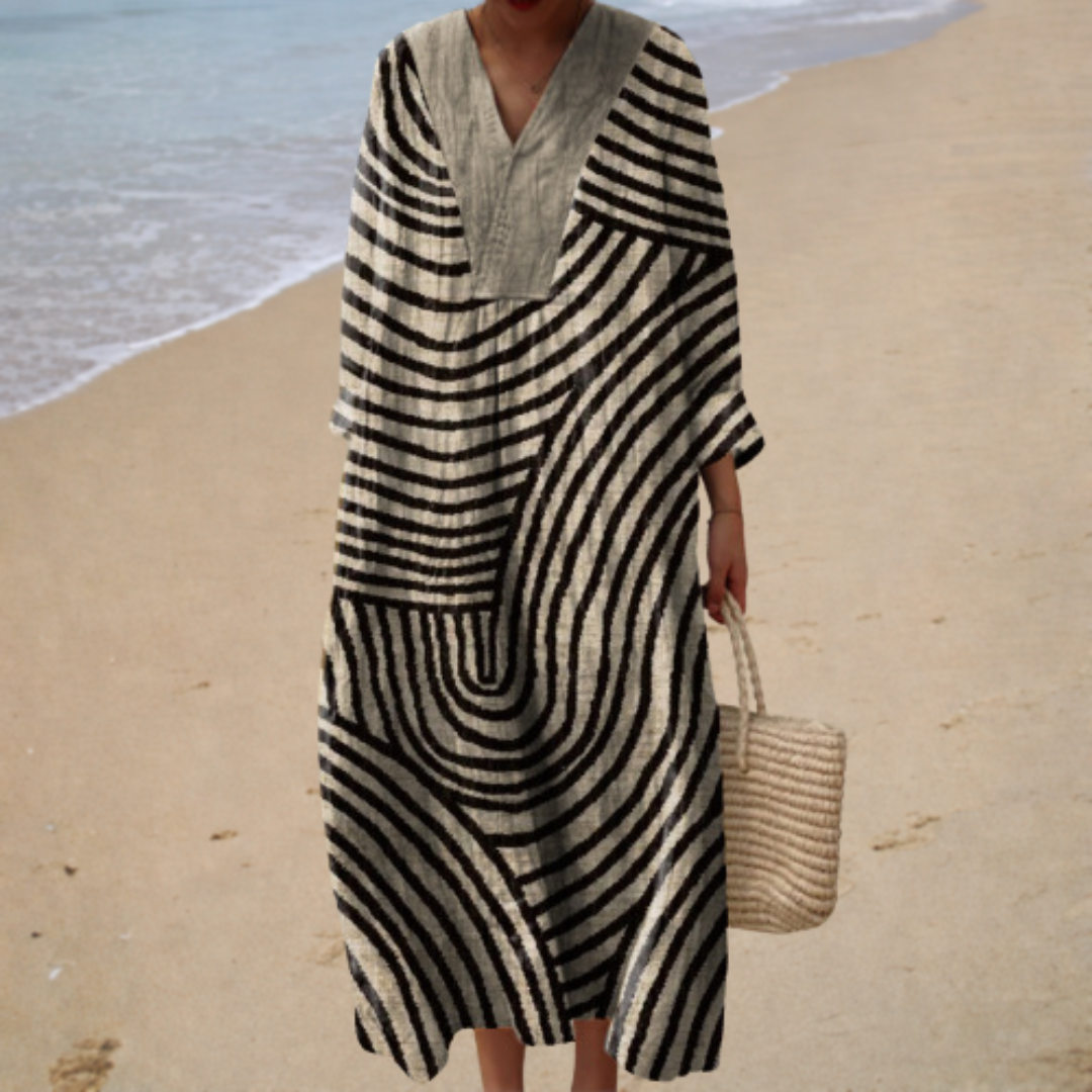 Vestido de Verano Estampado que Realza