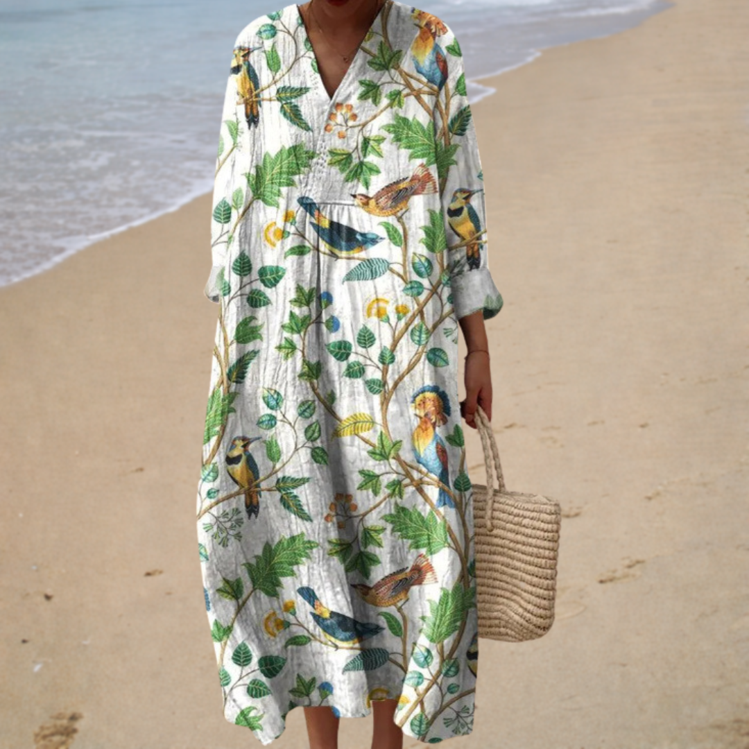 Vestido de Verano Estampado que Realza