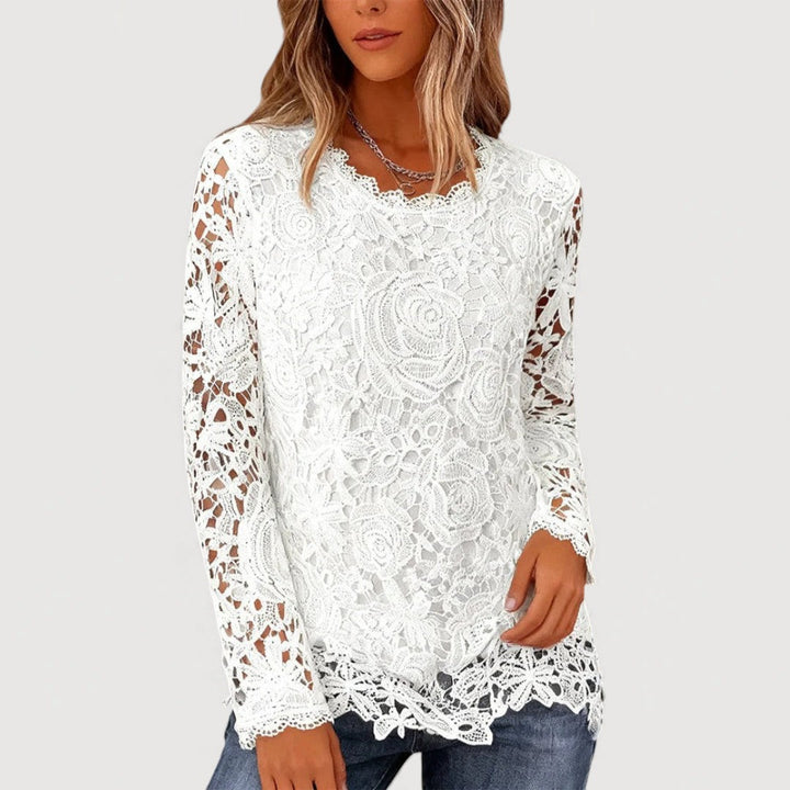 AMELISE – TOP WITH LACE DETAILS