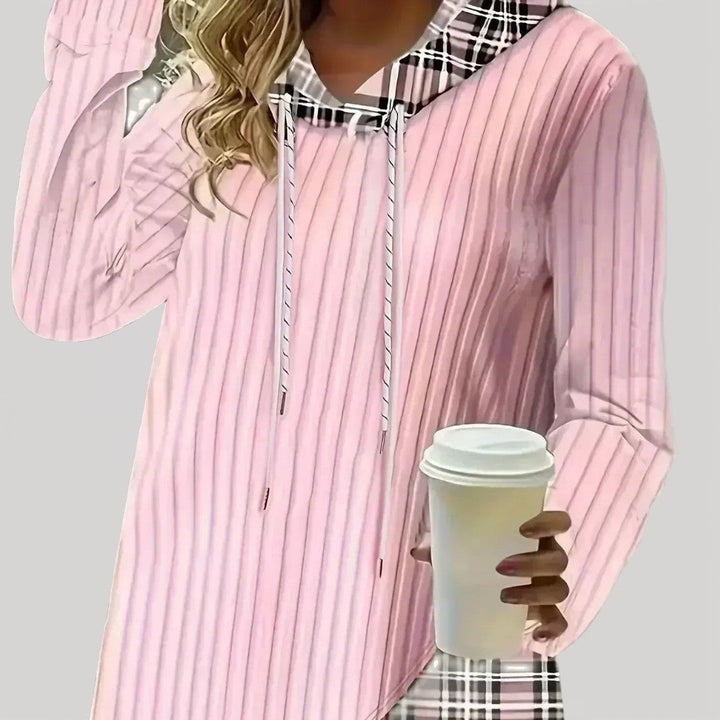 ELODIE – RELAXED PLAID HOODIE