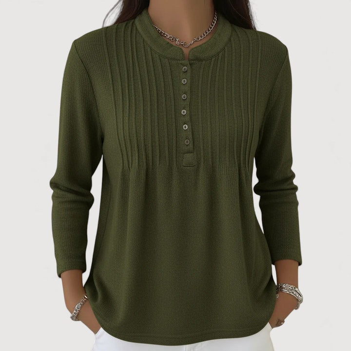 ELODIA – KNITTED BUTTONED TOP