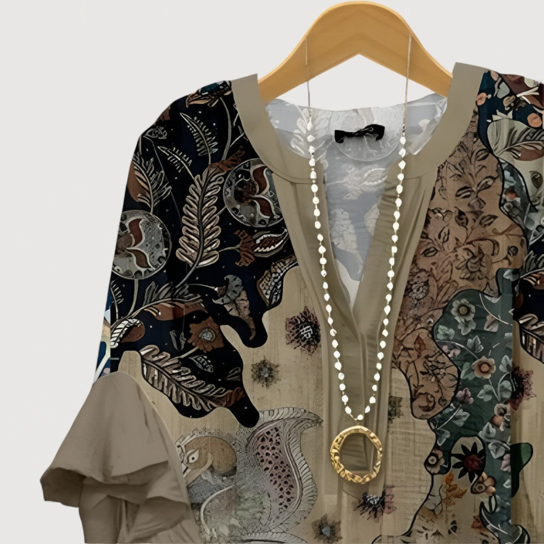 ALIANE – RUFFLED BOHO BLOUSE