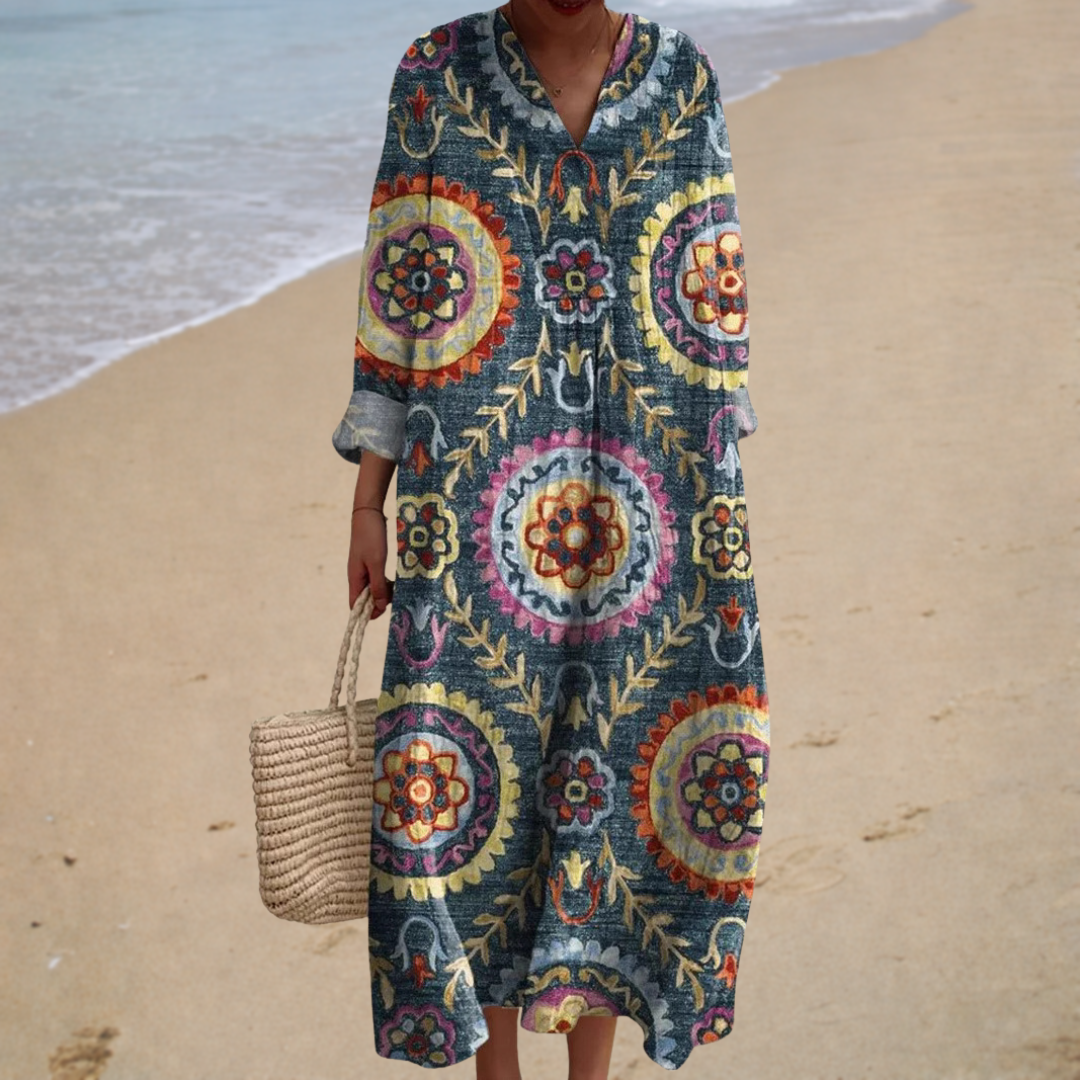 Vestido de Verano Estampado que Realza
