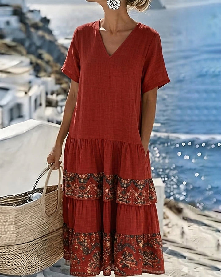 Martina | Vestido midi floral suelto y ligero
