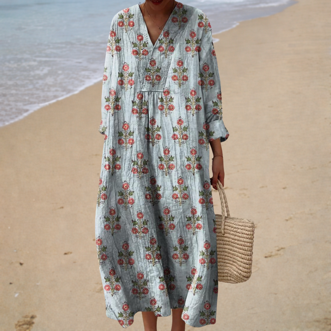 Vestido de Verano Estampado que Realza