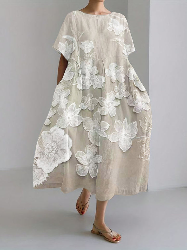 Aurora™ Elegant Floral Print Dress